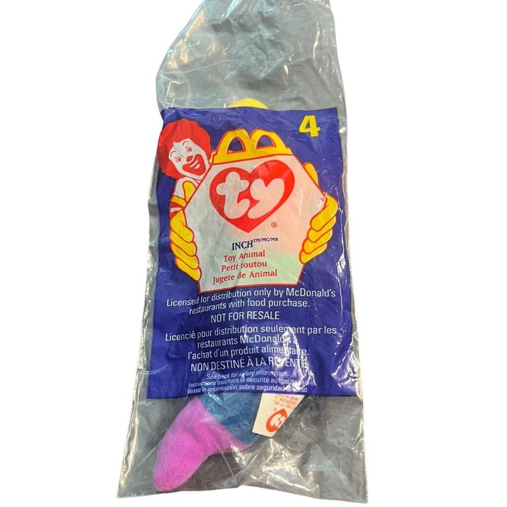 McDonalds‎ Ty Teenie Beanie Babies Lot Of 3 1998 Inch Worm Doby Dog Twig Giraffe - Picture 4 of 7